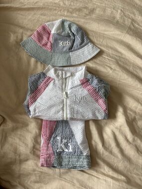 Kith Baby Boy Striped Patchwork Set — White, Red & Green